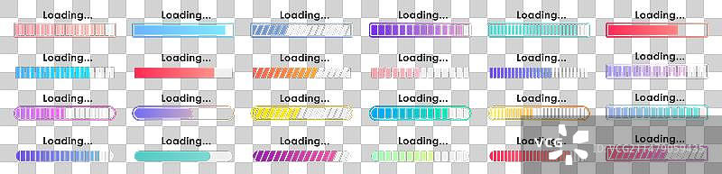 加载图标大型合集：加载、进度条图片素材