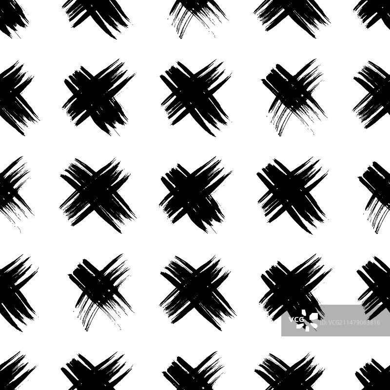 手绘十字符号无缝图案图片素材