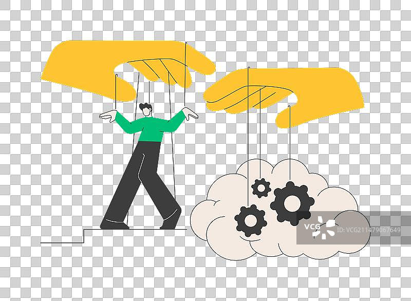 心理操纵抽象概念图片素材