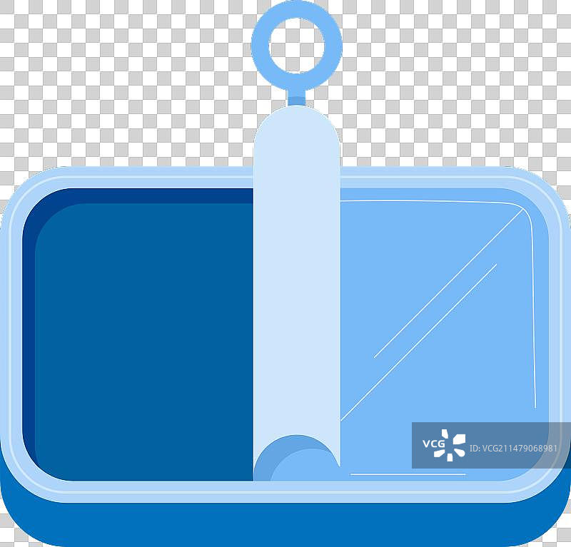 带拉环的蓝色沙丁鱼罐头图片素材