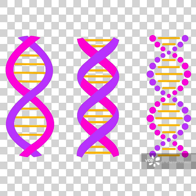 明亮霓虹色中的DNA分子图片素材