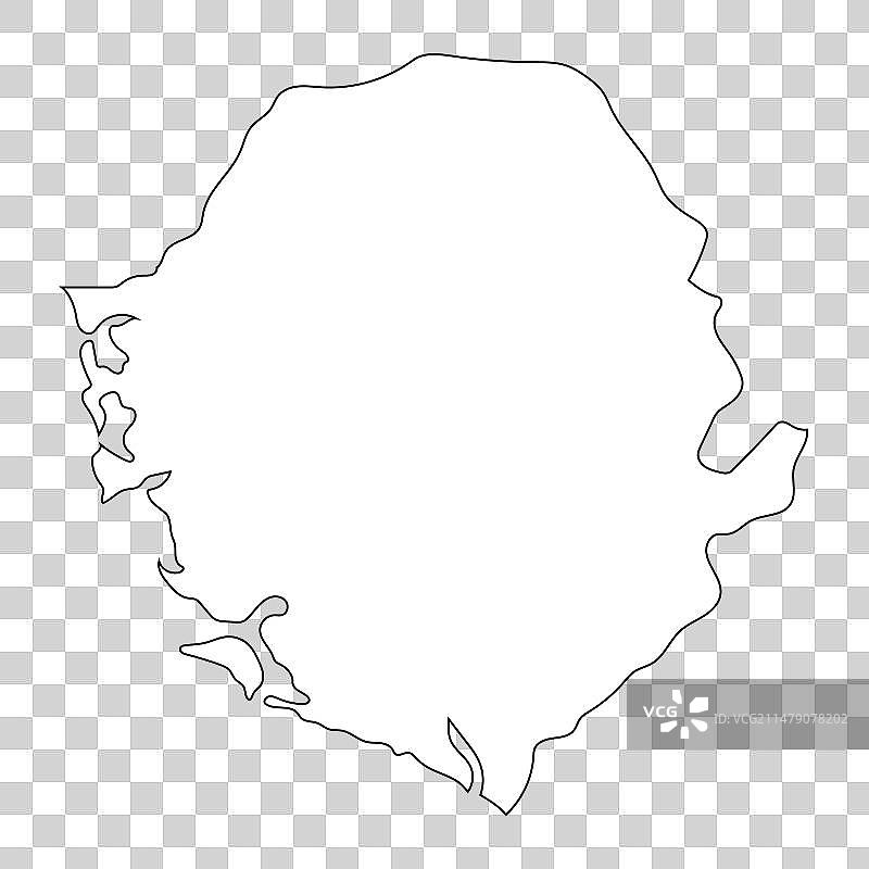 高细节塞拉利昂边界地图图片素材