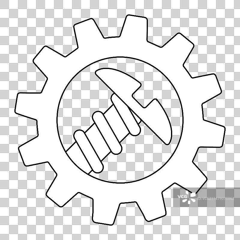 齿轮图标工作工具符号图片素材