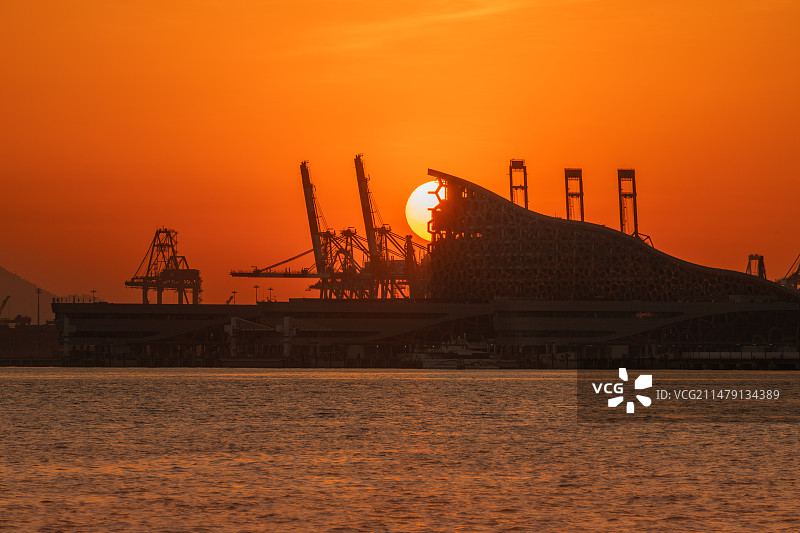 日落蛇口图片素材