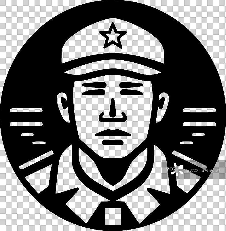 军事极简扁平风格标志图片素材