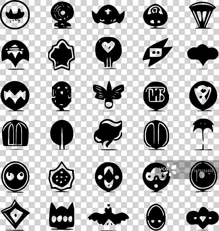 极简扁平风格Logo贴纸图片素材