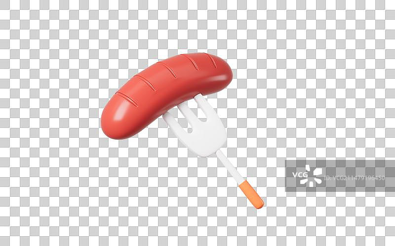 卡通香肠模型3D渲染图片素材