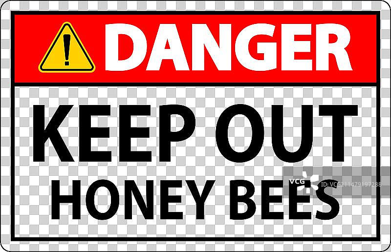 蜜蜂出没，请勿靠近图片素材