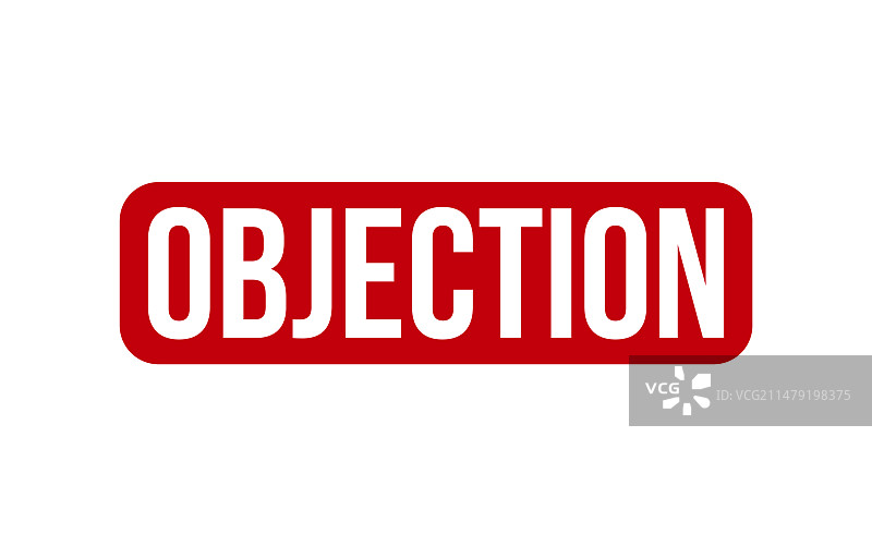 红色异议橡胶Grunge印章图片素材