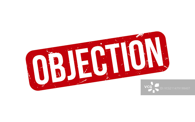 红色异议橡胶Grunge印章图片素材