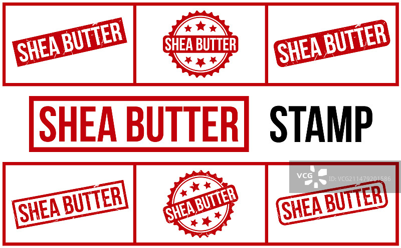 红色乳木果油印章图片素材