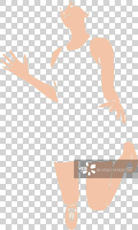 跳跃的运动美女图片素材