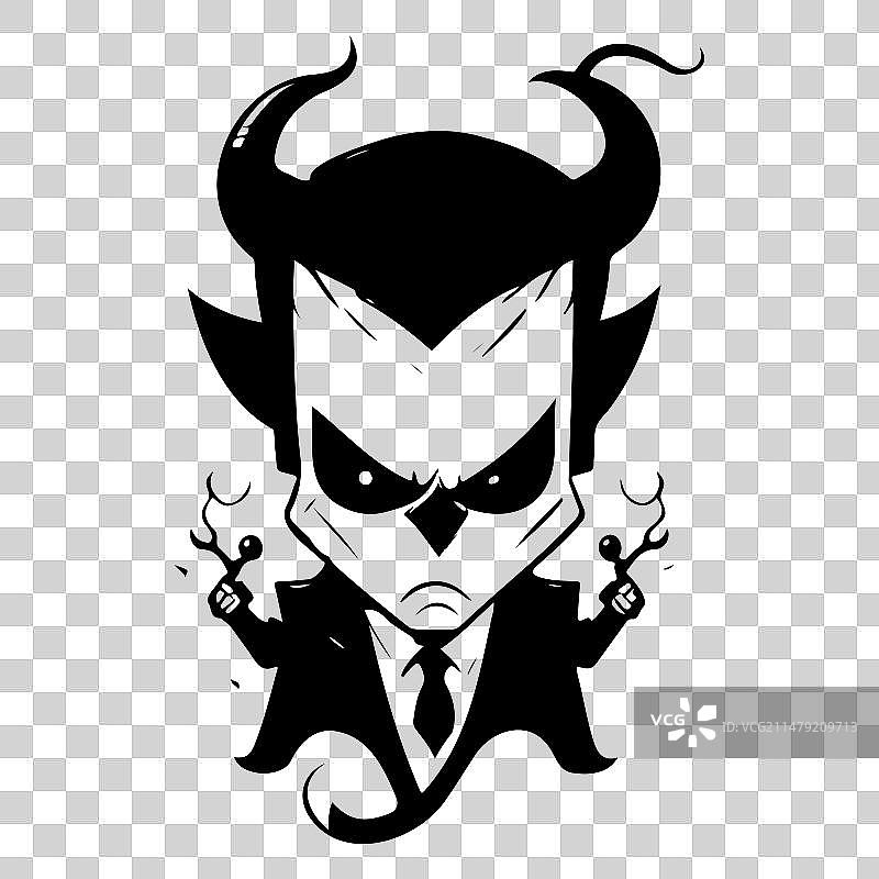 万圣节恶魔惊悚手绘草图图片素材