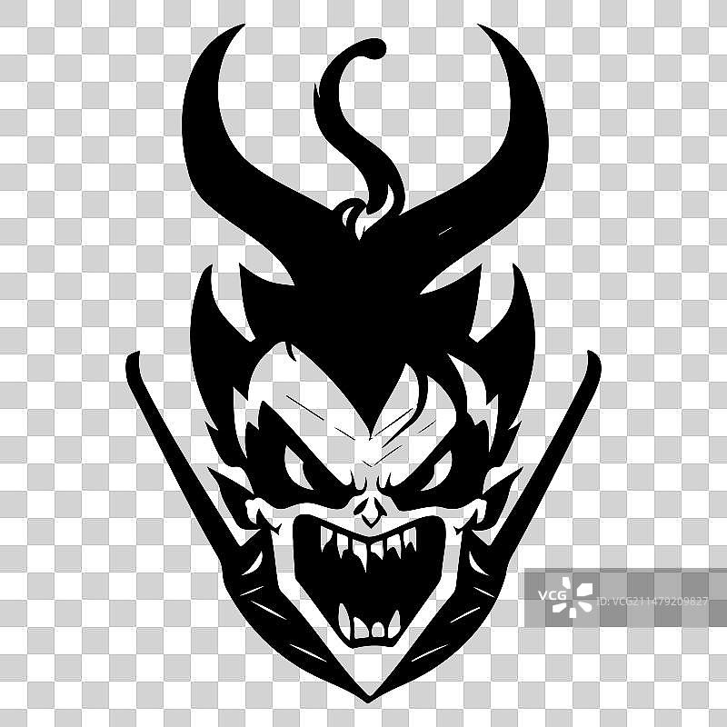 万圣节恶魔惊悚手绘草图图片素材