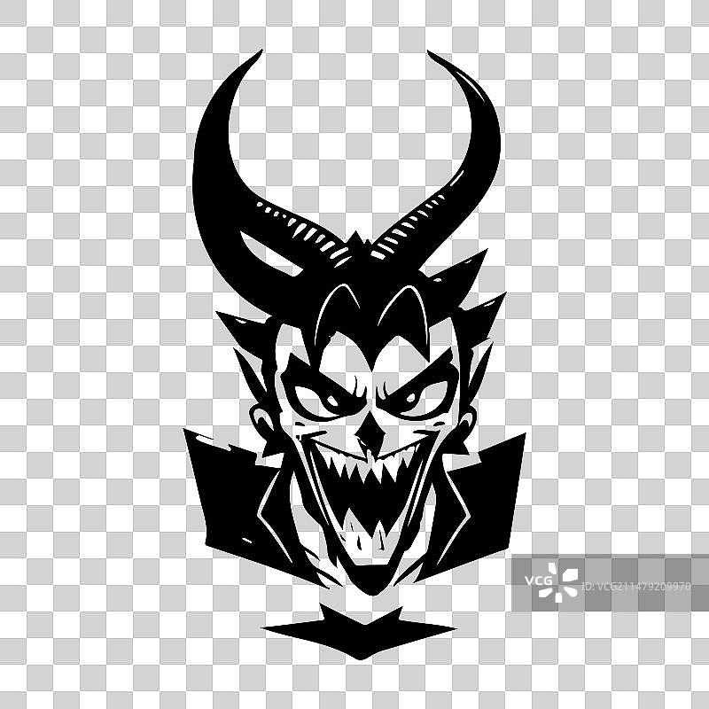 万圣节恶魔惊悚手绘草图图片素材