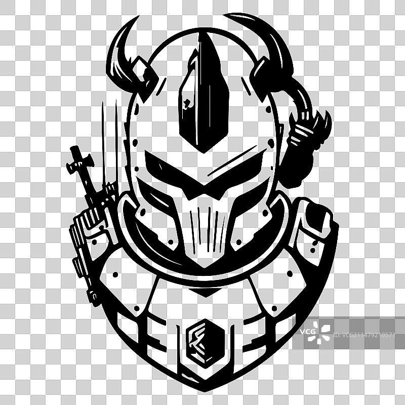 万圣节猎人盔甲手绘草图图片素材