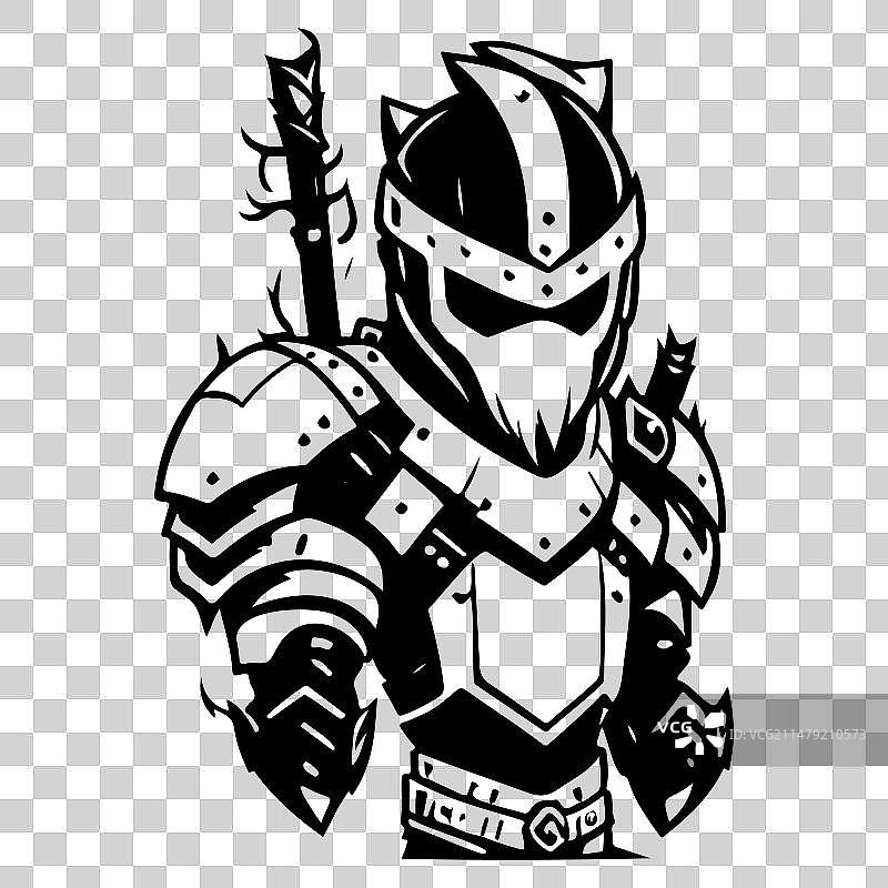 万圣节猎人盔甲手绘草图图片素材