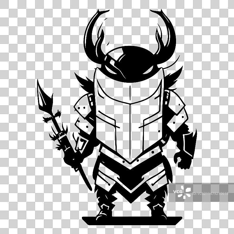 万圣节猎人盔甲手绘草图图片素材