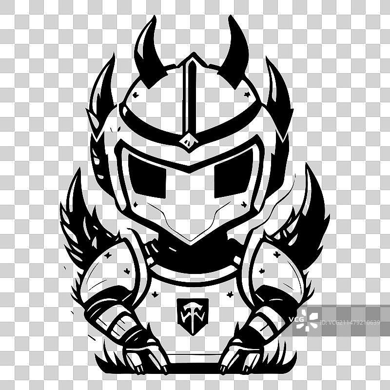 万圣节猎人盔甲手绘草图图片素材