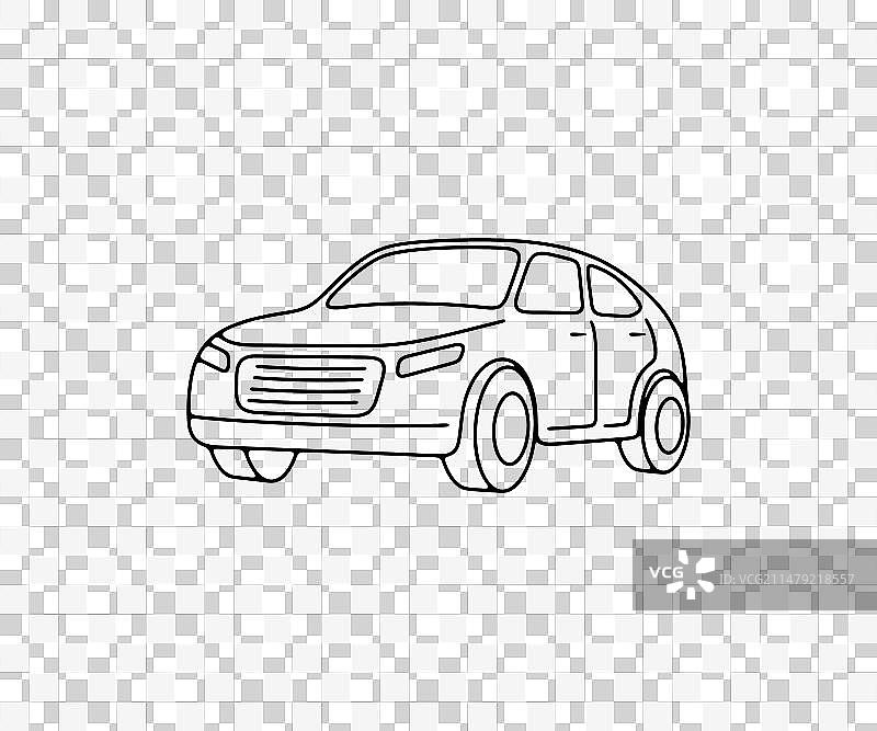汽车线性图形设计图片素材