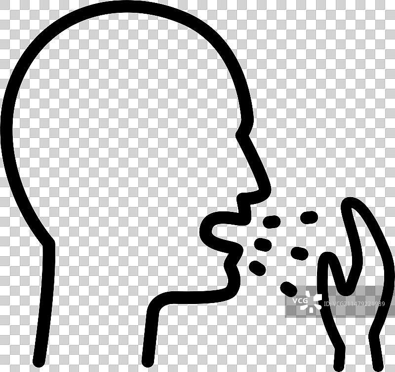 流感咳嗽线性图标图片素材