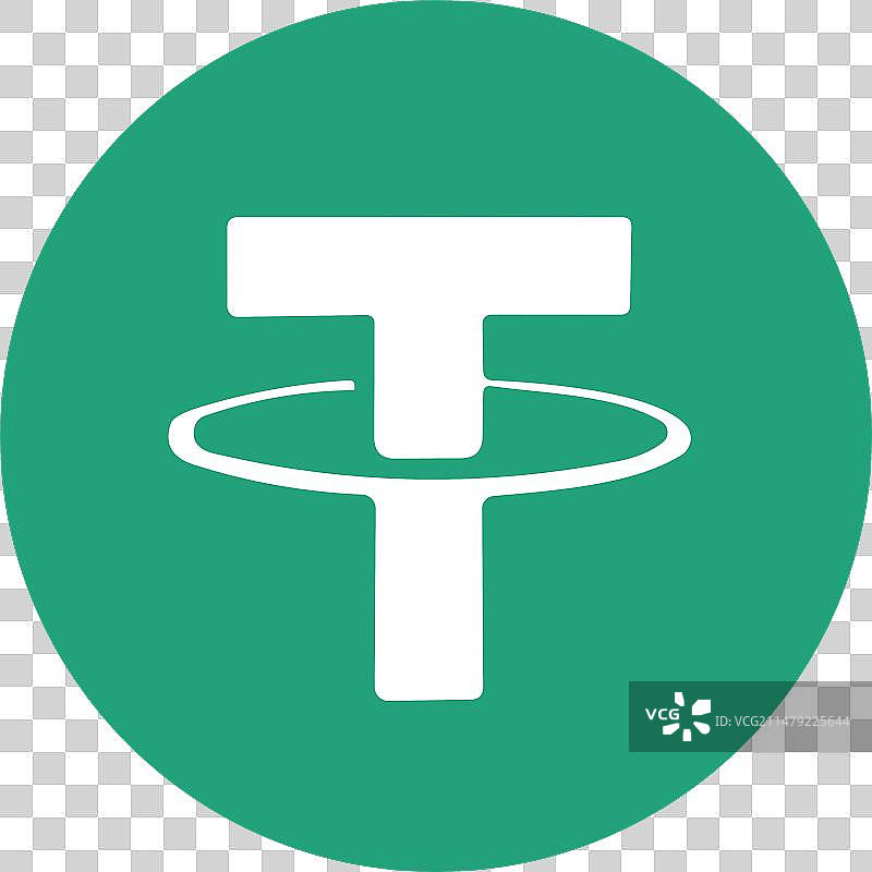 泰达币USDT加密货币标志图标图片素材