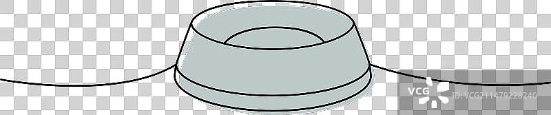 宠物碗狗碗单线彩色连续图片素材