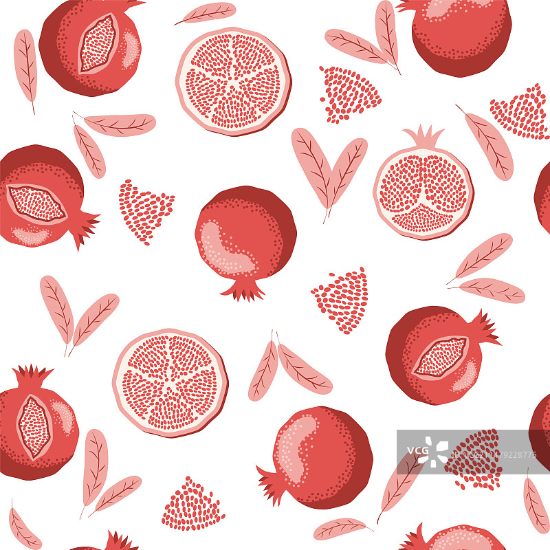 石榴图案新年快乐图片素材