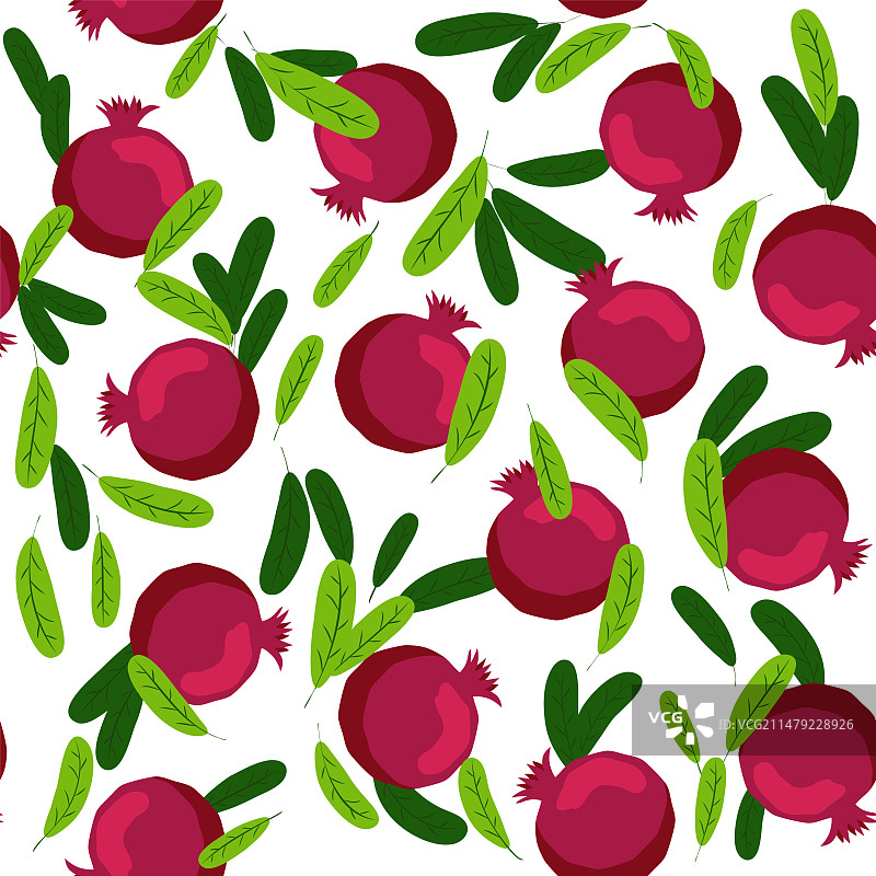 石榴图案新年快乐图片素材