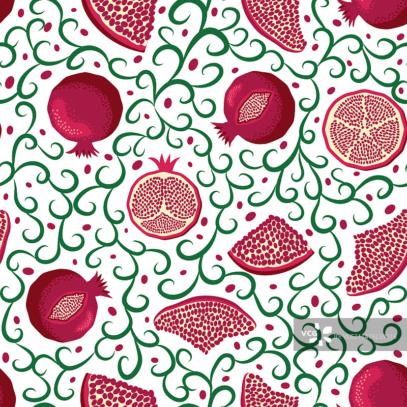 石榴图案新年快乐图片素材
