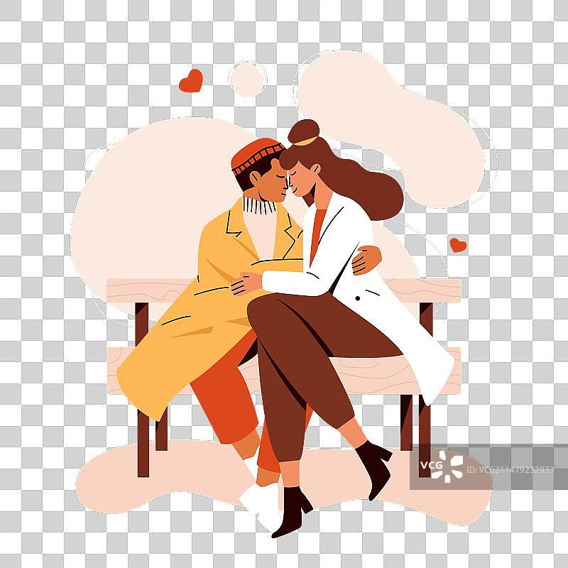 相爱的人们幸福地坐在一起图片素材