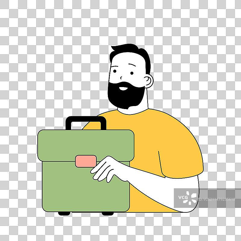 扁平风格卡通人物美容院概念图片素材