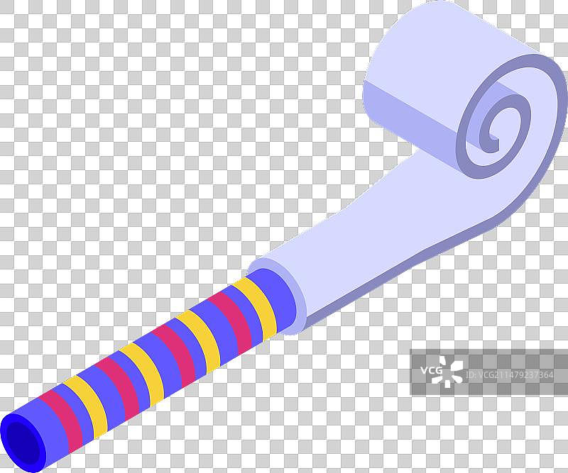 派对口哨2.5D图标图片素材