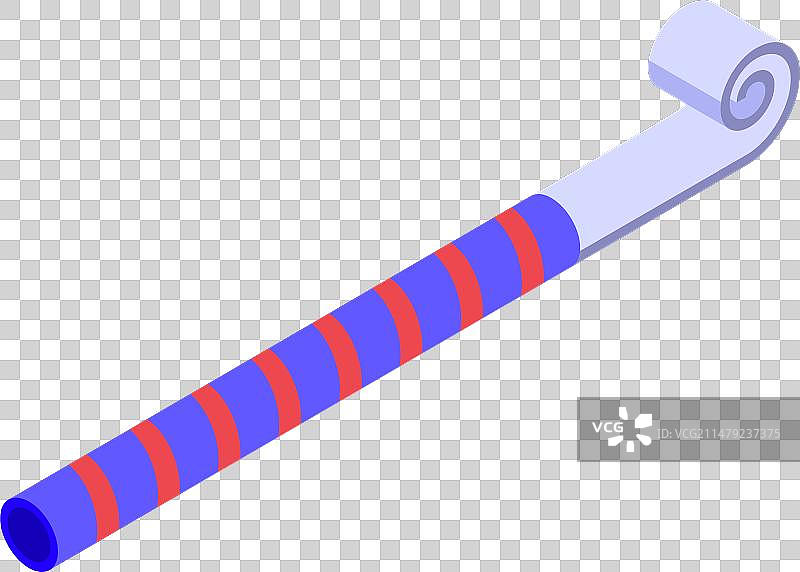 派对吹气玩具2.5D滚动图标图片素材