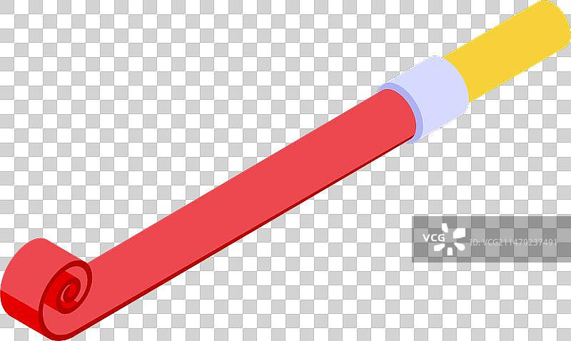 红色塑料鼓风机2.5D图标图片素材