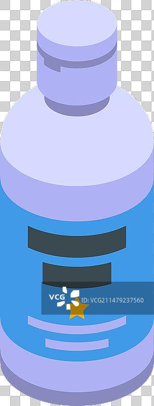 洗发水婴儿奶瓶2.5D图标图片素材