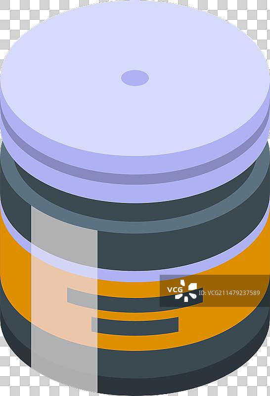 婴儿润肤霜罐子图标2.5D图片素材