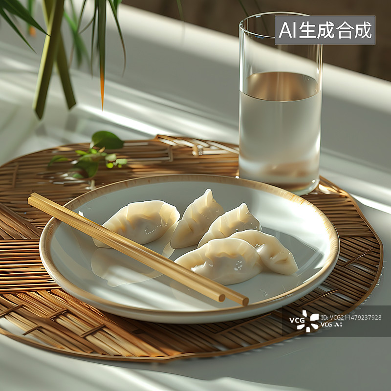 【AI数字艺术】传统美食饺子图片素材