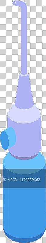 现代牙齿冲洗器2.5D护理图标图片素材