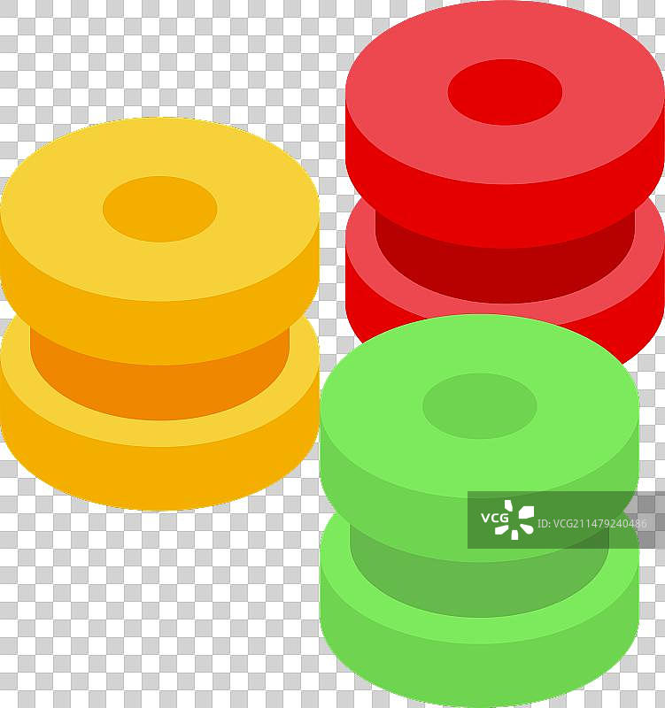 纹身器材橡胶工具等距图标图片素材