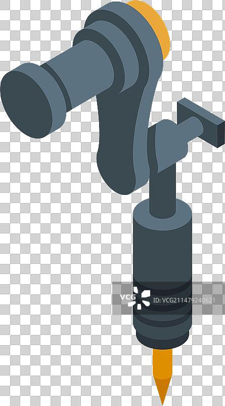 枪式纹身机等距图标图片素材