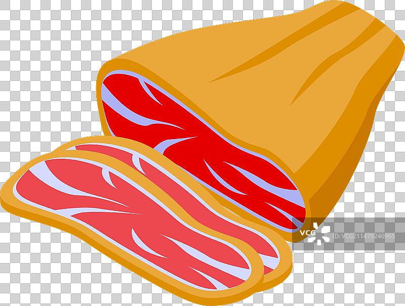 西班牙火腿腿肉2.5D图标图片素材