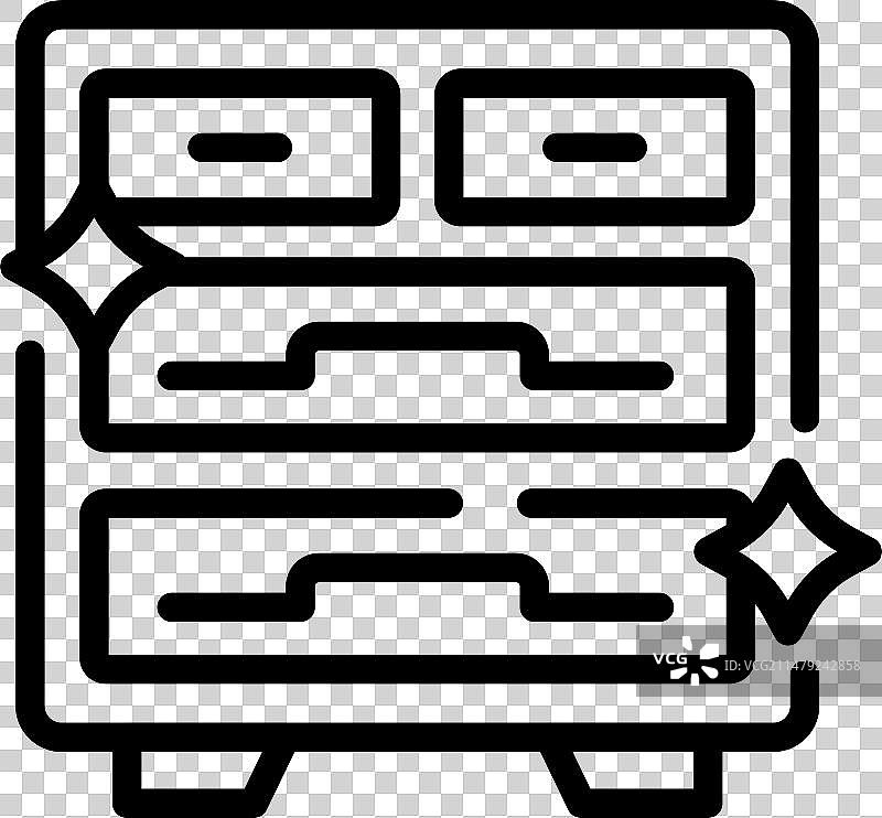 干净的衣柜图标轮廓整理图片素材