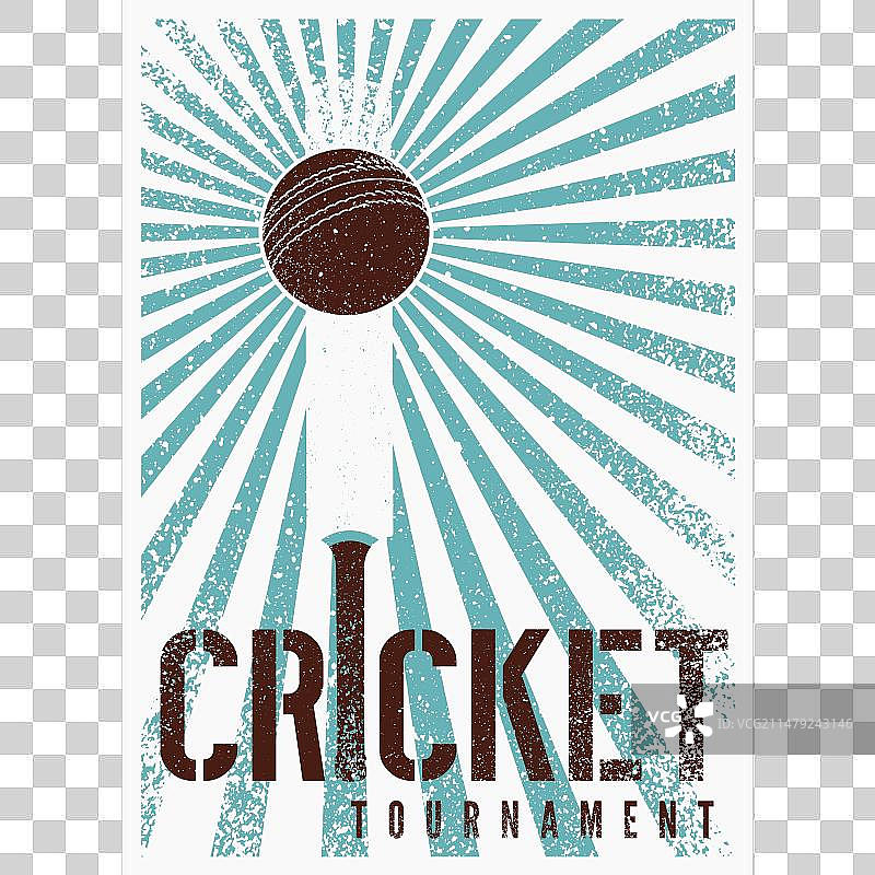 板球比赛复古海报图片素材