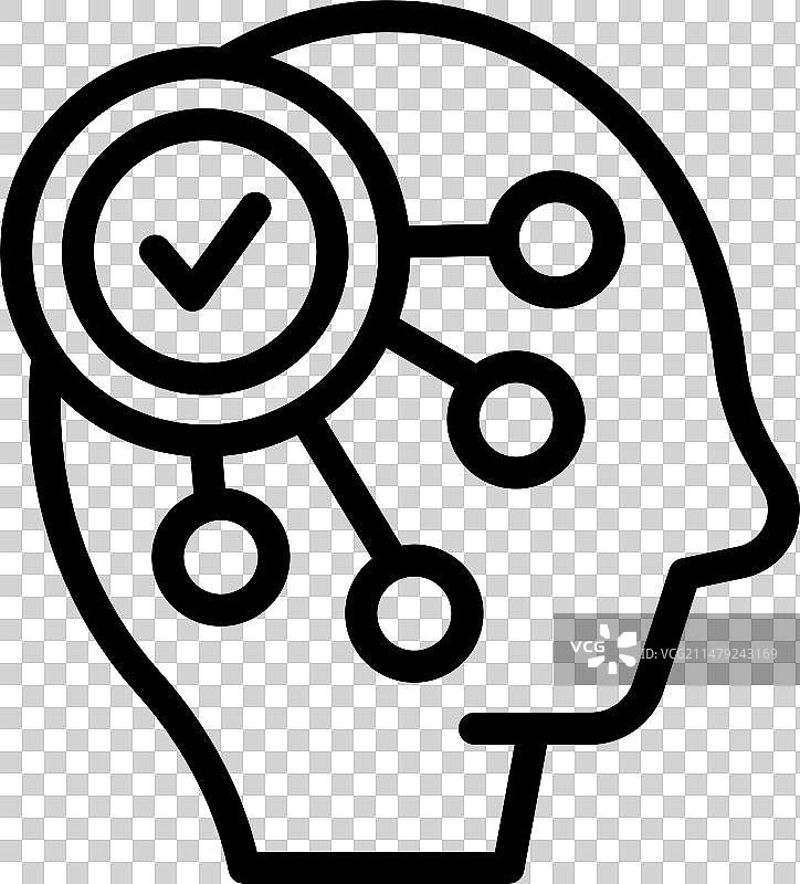 健康思维纤细的自我保健图标轮廓图片素材