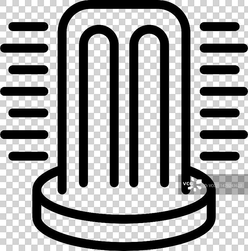 家用医疗紫外线灯管图标轮廓图片素材