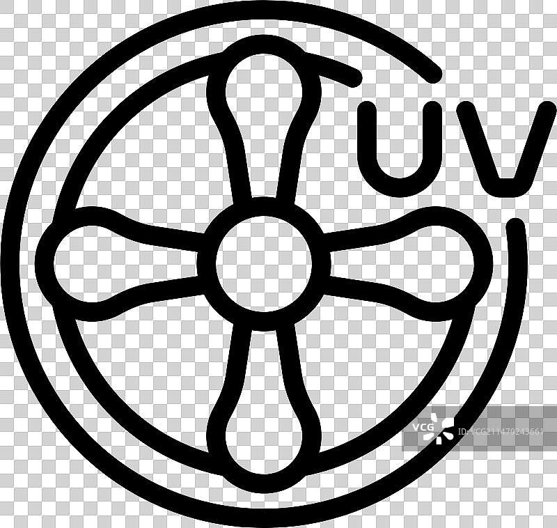 UV风扇灯图标轮廓乐器设备图片素材