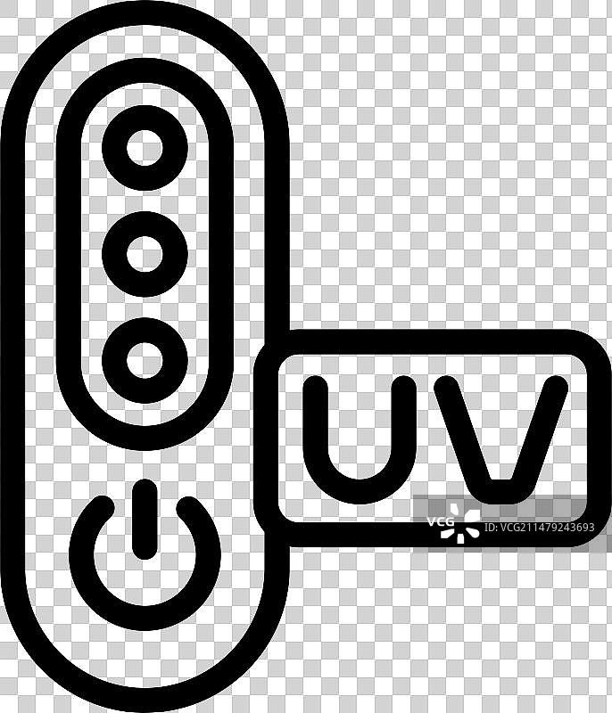 细菌消毒器线框图标图片素材