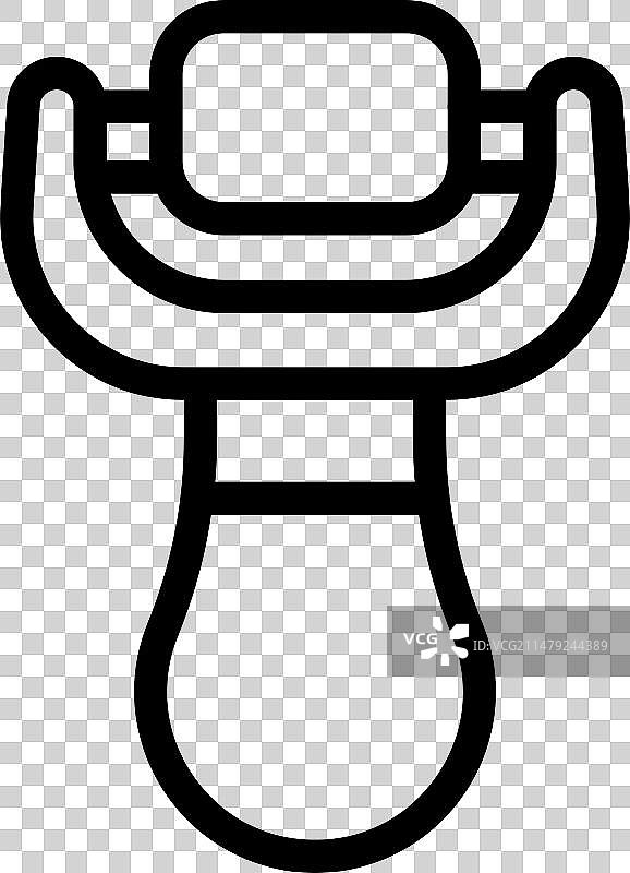 面部滚轮按摩器轮廓化妆品图标图片素材