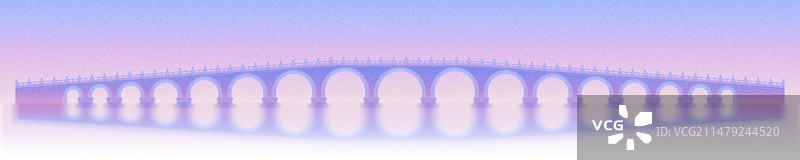 北京颐和园昆明湖十七孔桥，中国古典园林风景图片素材